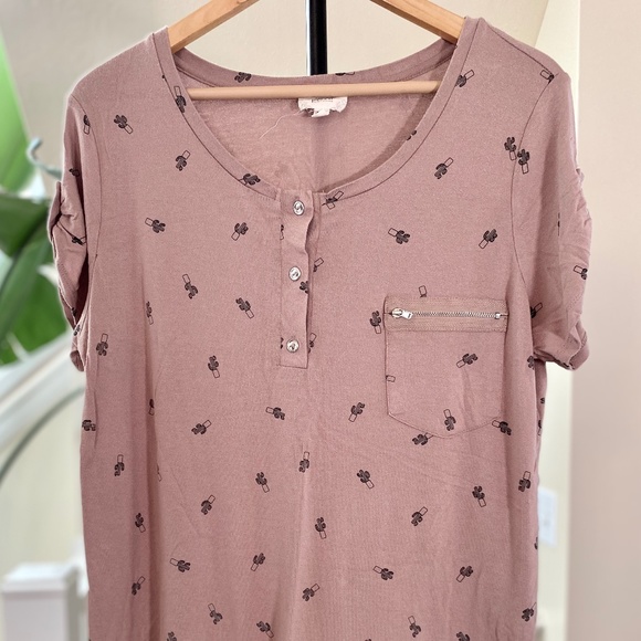 Perch Dusty Rose Cactus Top - Picture 1 of 6